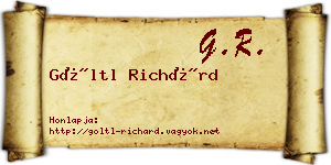 Göltl Richárd névjegykártya